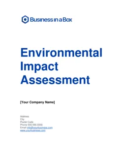 Environmental Impact Assessment