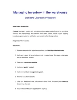 How to Manage Inventory in the Warehouse