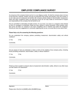 Employee Compliance Survey