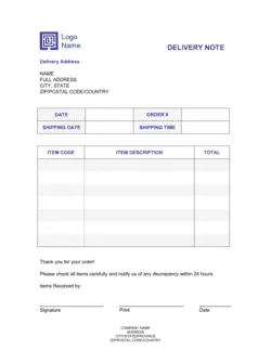 Delivery Note