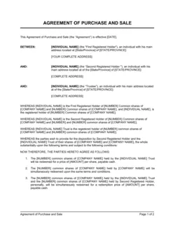 Agreement of Purchase and Sale of Shares 2