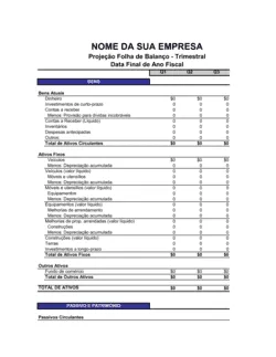 Planilha de Balança Trimestral