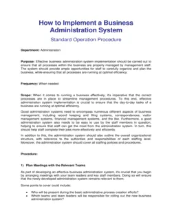 Implement An Administration System