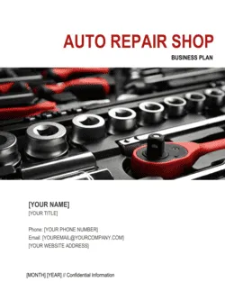 Auto Repair Shop Business Plan