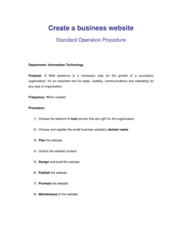 How to Create a Business Website