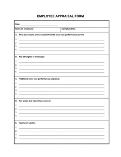 Employee Appraisal Form