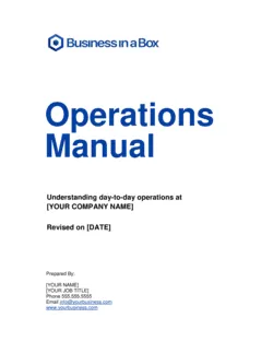 Operations Manual