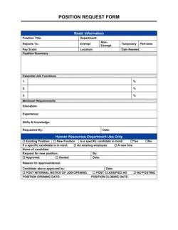 Position Request Form