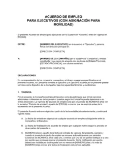 Acuerdo laboral para ejecutivo 2