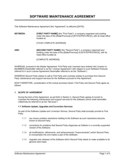 Software Maintenance Agreement 2