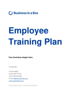 Employee Training Plan