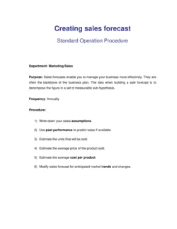 How to Create a Sales Forecast