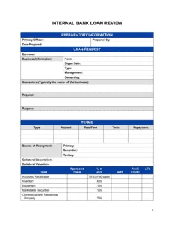 Bank Loan Application Form and Checklist