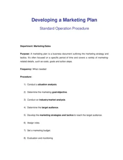 How to Develop a Marketing Plan