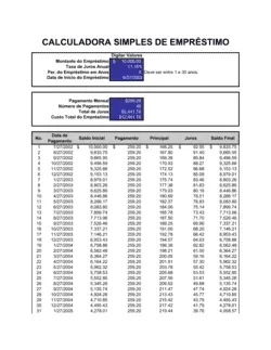 Calculadora de Empréstimo