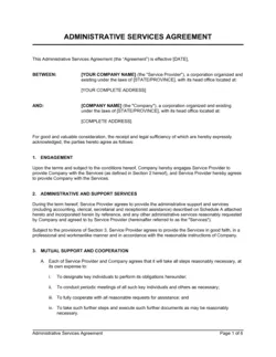 Administrative Services Agreement