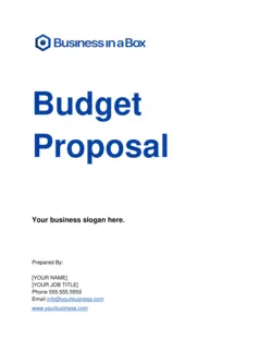 Budget Proposal