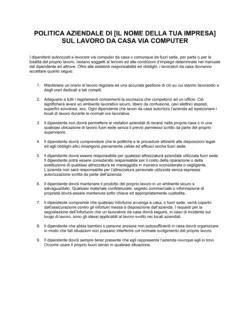 Lavoro da casa via computer