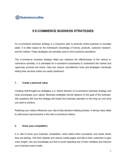 9 Ecommerce Business Strategies