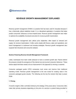 Revenue Growth Management Explained