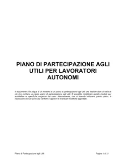 Piano di partecipazione agli utili