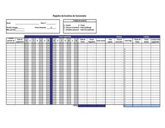 Registro de Horas do Funcionárois