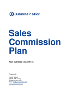 Sales Commission Plan