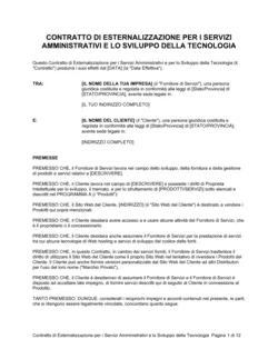 Esternalizzazione dei servizi amministrativi e tecnologici