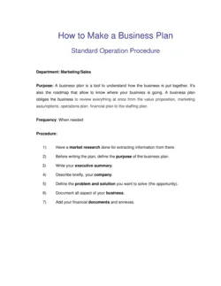 How to Make a Business Plan