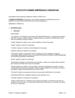 Estatuto Empresas e Negócios