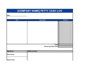 Petty Cash Log