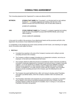 Consulting Agreement Long