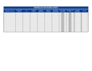 Depreciation Worksheet