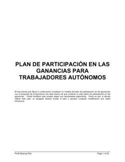 Plan de distribución de ganancias