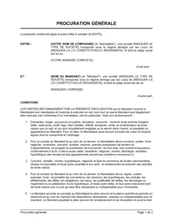 Procuration générale