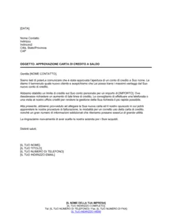 Approvazione carta di credito a saldo