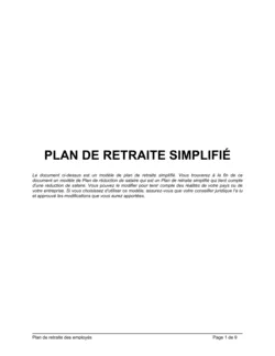 Plan de retraite simplifié