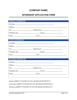 Internship Form