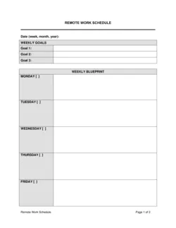 Remote Work Schedule