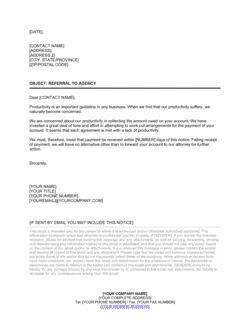 Collection Letter_Referral to Agency