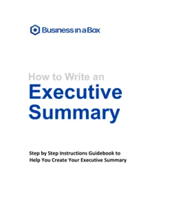 How to write an Executive Summary