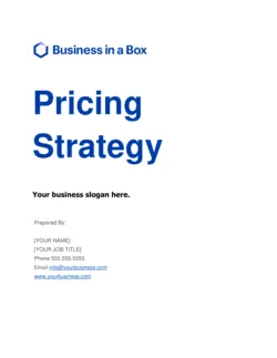 Pricing Strategy