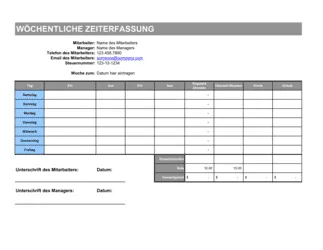 Mitarbeiter Zeiterfassung