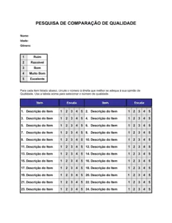 Pesquisa de Comparação de Qualidade