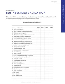 Business Idea Validation_startup Blueprints_chapter 2 Worksheet