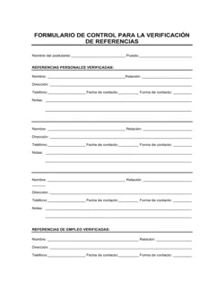 Formulario para verificar referencia