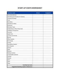 Worksheet_Start-Up Costs