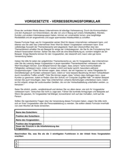 Vorgesetzte - Formular zur Verbesserung