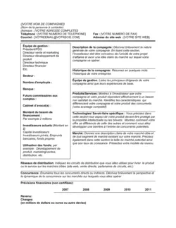 Sommaire exécutif (Résumé de Plan d'affaires)