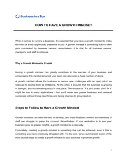 How To Have A Growth Mindset